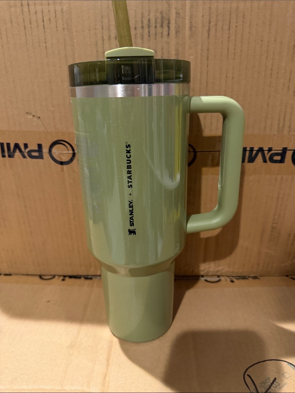 Starbucks Stanley Olive Green Travel Tumbler with Handle